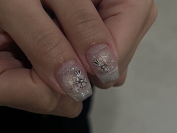 クリーム(cream)/マグネット/薔薇/クロム