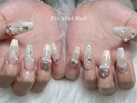 ミルキーベージュ×ハートリボン