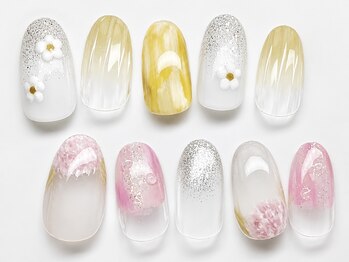リノリコネイル 中村橋店(Rino Riko nail)の写真/新規ソフトジェルオフ無料◇季節感溢れるデザイン◎【紫陽花‐梅雨‐collection‐6000円】