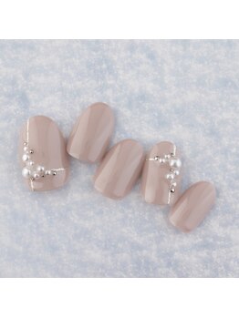 ラ カゼッタ(La casetta)/パールビジューシンプルネイル