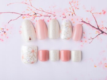 ネイルサロン アビー グランデュオ蒲田店(abbie)/【桜ネイルフット2023】¥12254