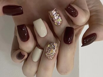 ピンキーネイル(Pinky Nail)/秋ネイル