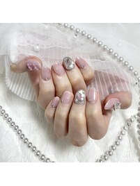 ピンク☆埋め尽くしネイル