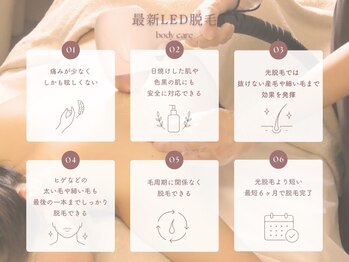 ローズドゥシャロン(Rose de CHALON)/痛み軽減♪最新LED脱毛!