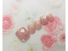 ネイルサロン&スクール ジーナ(GINA)/お花ホログラムネイル