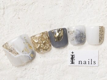 アイネイルズ 新宿店(I nails)/ニュアンス大理石フット9980円