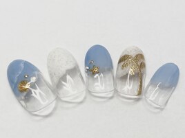 海ネイル・ヤシの木