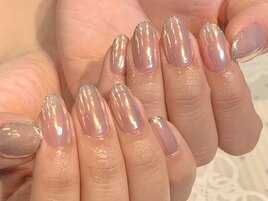 ６月　オーロラ艶ネイル