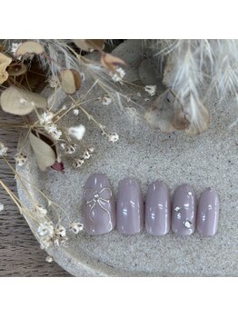 natural リボンネイル