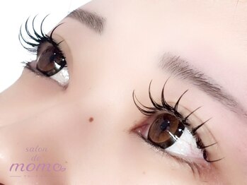 サロン ド モモ(salon de momo)の写真/デザイン・毛質・カール・カラーの種類豊富★モチの良さ抜群のLED導入◎少ない本数でもキレイが続く♪