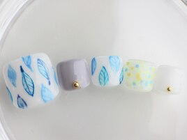 春夏　フットネイル　北欧
