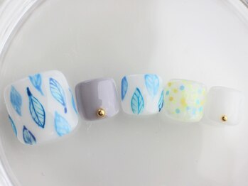 ネイルサロン あかねいろ/春夏 フットネイル 北欧