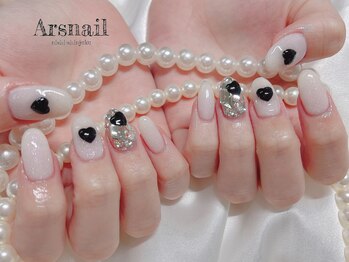 アルスネイル(Ars nail)/敷き詰めホワイトネイル