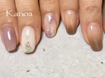 ネイル カノア(Nail Kanoa)/ニュアンスネイル2本　6600円
