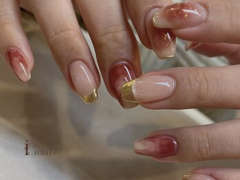 アイネイルズ 吉祥寺店(I nails)/ミラーフレンチ韓国ネイル