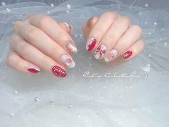 卒業式用リボンネイル♪