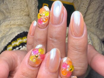 モルフォ 千駄ヶ谷(Morpho)/マンスリーネイルをアレンジ♪