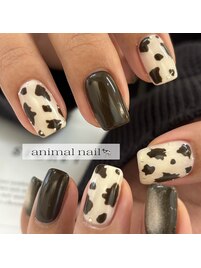 cow nail 【４本アート】