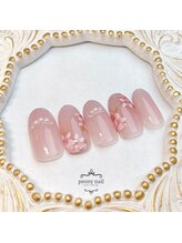 ピオニーネイル(peony nail)/ピンクの紫陽花