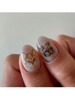 動物手描きアート