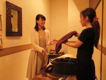 お部屋でのお着替えの説明