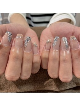 ブルーフラワーネイル