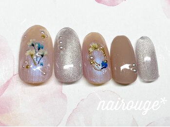 ネイル―ジュ 札幌大通店(nairouge*)/春♪押し花ネイル♪