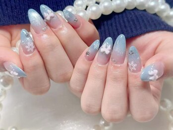 冬ネイル、持ち込みデザイン