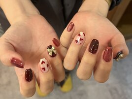 ハートバレンタインネイル
