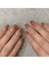 グラデーションネイル/秋ネイル