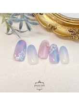 ピオニーネイル(peony nail)/ブルーのあじさい