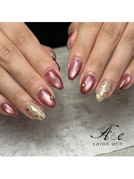 サロン エース(salon ace)/ボルドー×ゴールド