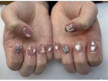 pinkきゅるかわネイル♪