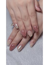 落ち着いたニュアンスネイル♪