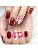 マイオティック ネイル(miotic nail)/赤チェックネイル