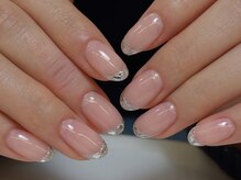 ハイネイル 池袋(Hi nail)/キラキラガラスフレンチ