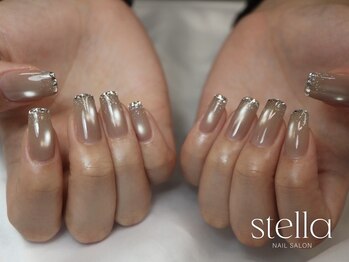 ステラ(stella)の写真/自爪を削らない"パラジェル"&毎回オフしない独自の"フィルイン"施術でお爪に優しくネイルを長く楽しめる♪