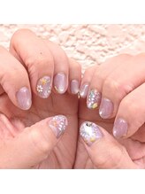 ミエル 溝の口店(miel)/ぷっくりフラワーネイル