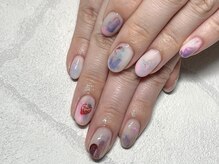 クラル 平塚店(CURAR)/ニュアンス手描きネイル