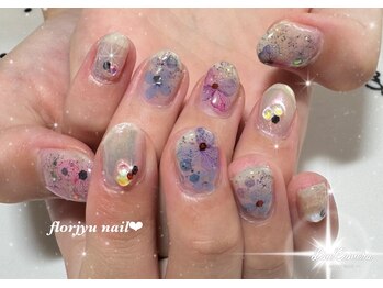 フロージュ ネイル(florjyu nail)/紫陽花nail
