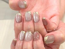 ナナネイル(Nana.Nail)/ピンクマグネットフレンチ♪