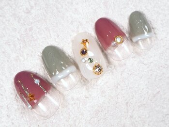 ケージュール(Kjour)/くすみカラー　ニットネイル