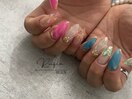 人魚の鱗ネイル
