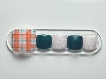 ジョアネイル(JOA Nail)/チェック/フット/夏ネイル