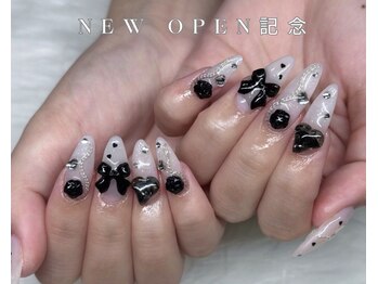 melt.仙台【パラジェルネイル/フィルイン/マグネット/長さだし/持ち込み】/リボンネイル/ツイードネイル