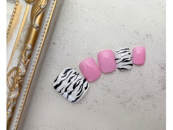 ネイルサロン&スクール ジーナ(GINA)/ゼブラ×ピンク