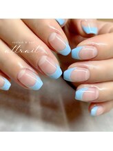 アトレー(attrait)/ブルーフレンチネイル