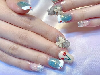 マシェリ(MA CHERIE)/メロンソーダネイル