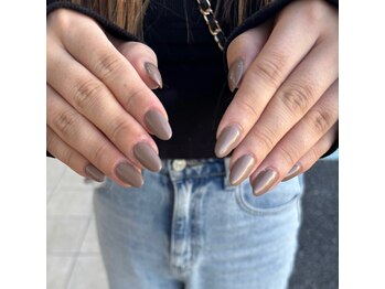 ホワイトネイル 甲府昭和店(WHITE NAIL)/ブラウンワンカラー