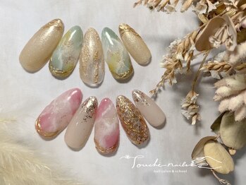 トゥーシェネイルズ 上中野店(Touche’nails)/モヤモヤネイル